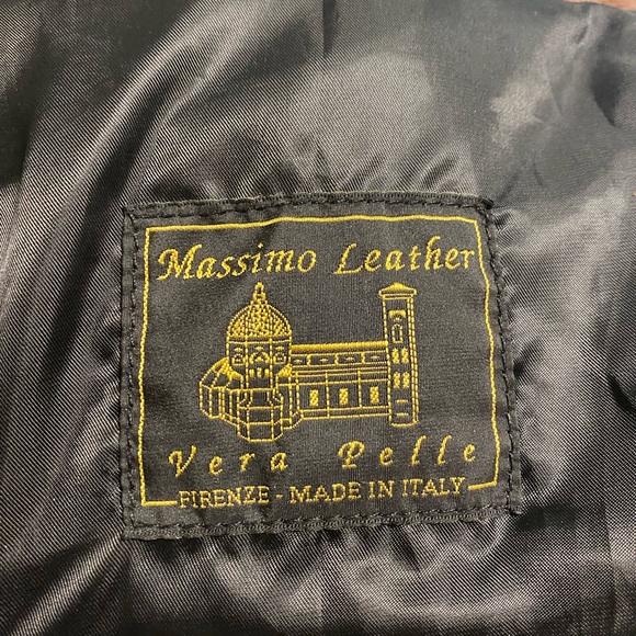 Handmade Italian Brown Real leather jacket size: S - Picture 3 of 4